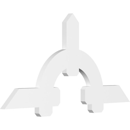 Ekena Millwork Ericson Architectural Grade PVC Gable Bracket, 60"W x 30"H x 2"D x 6"F, 12/12 Pitch GBP060X30X0206ERI00